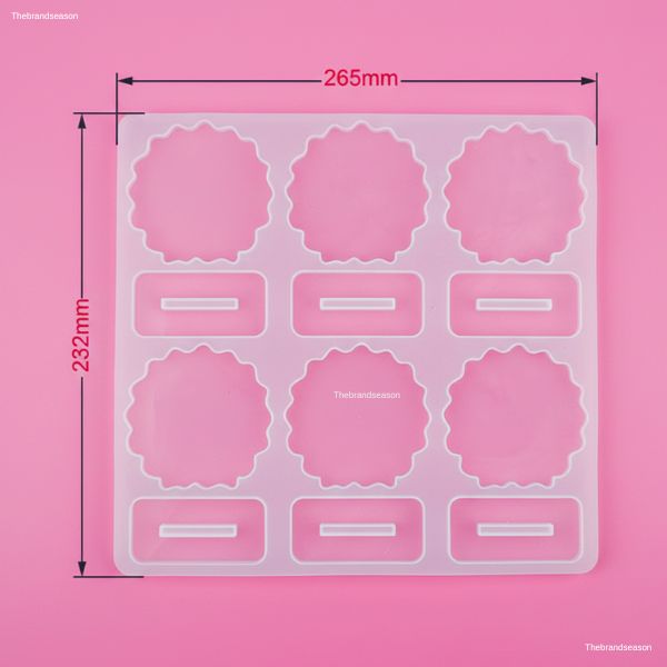 6 Cavity Round Agate Frame Mould